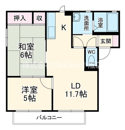 吉田駅 徒歩15分 2階の物件間取画像